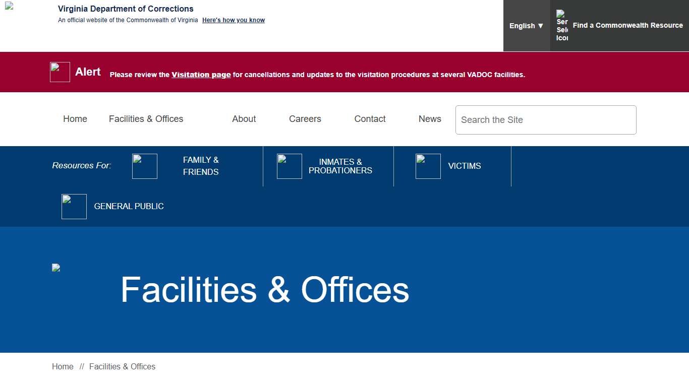 Facilities & Offices — Virginia Department of Corrections