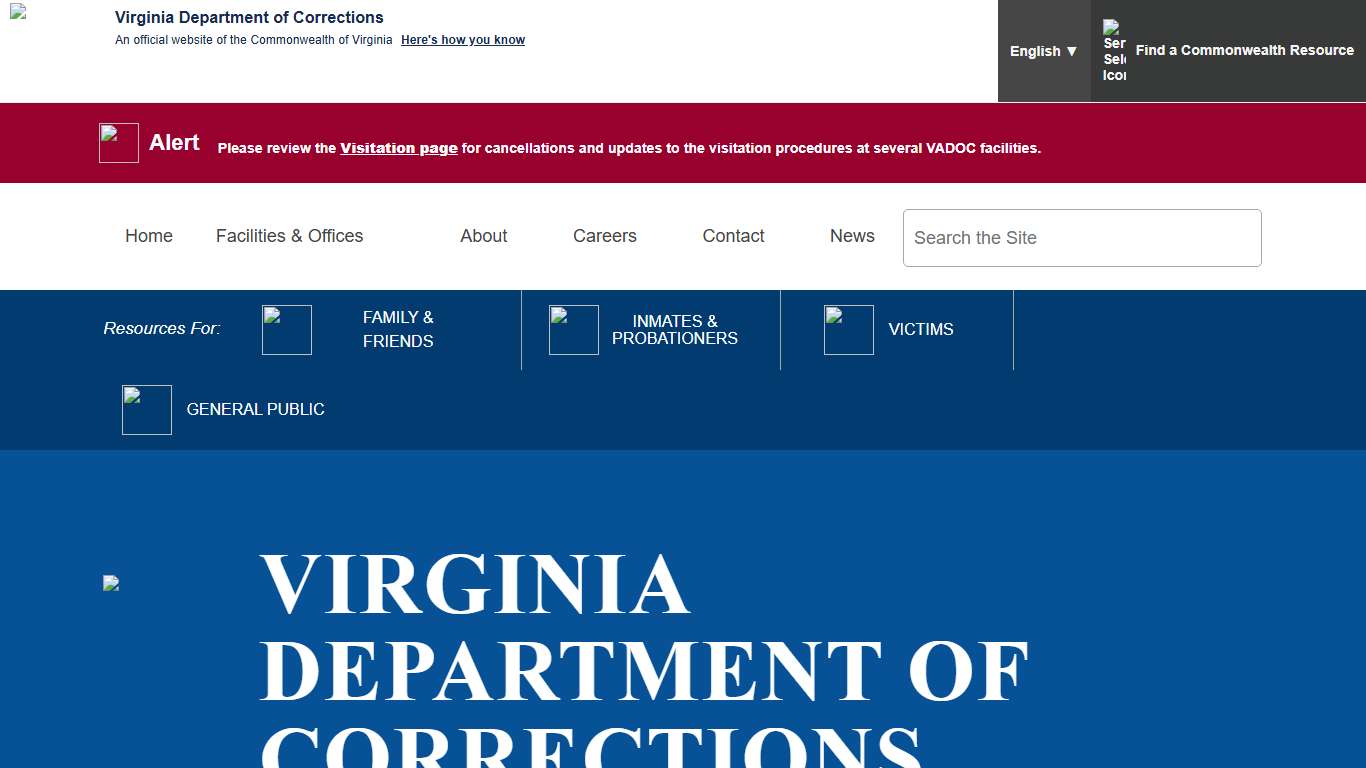 HomePage — Virginia Department of Corrections